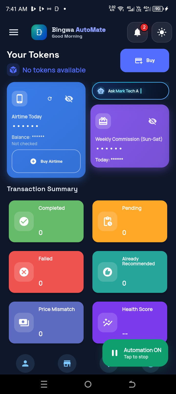 Bingwa AutoMate app screenshot